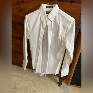 Nordstrom SmartCare Wrinkle Free Trim Fit - white 14.5 32-33